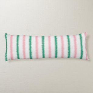 Cojín Patrón de rayas ikat verde rosa texturizado modern