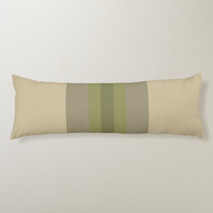Cojín Patrón de rayas verde musgo beige moderno