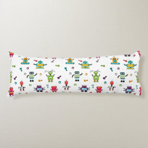Cojín Patrón de robot de niños con robots multicolores