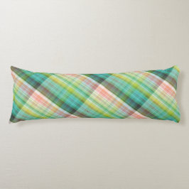 Cojín Patrón De Tartán Verde Tan Moderno.