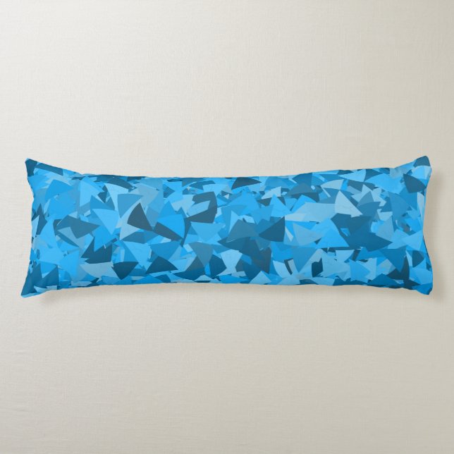 Cojín Patrón de Triángulo Azul (Anverso)