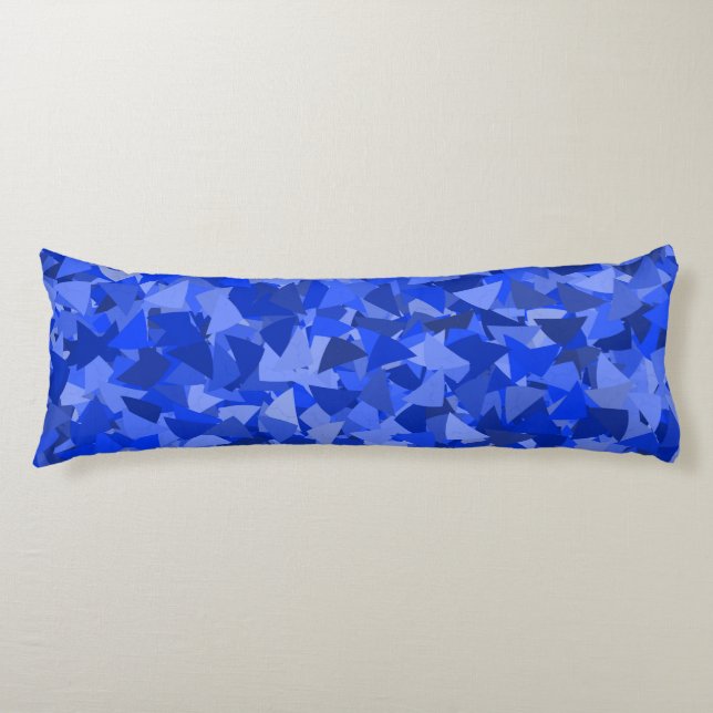 Cojín Patrón de triángulo azul (Anverso)