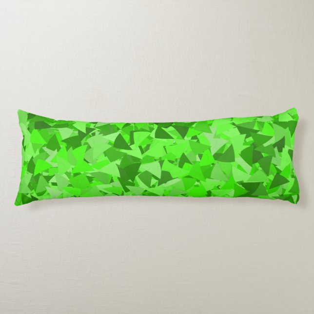 Cojín Patrón de triángulo verde (Anverso)