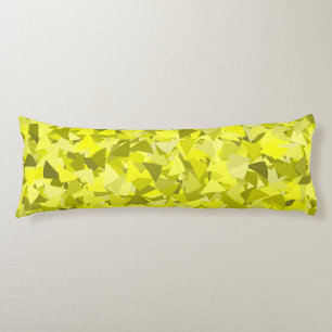 Cojín Patrón de triángulo verde amarillo