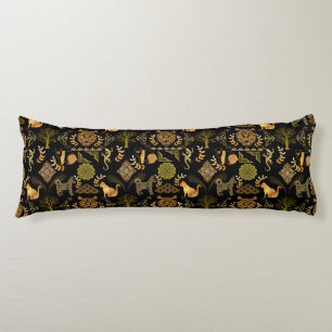 Cojín Patrón dorado 03.bw BG negro