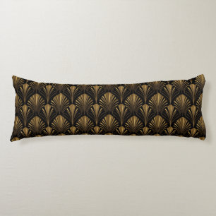 Cojín Patrón dorado Art Déco: geométrico vintage elegant