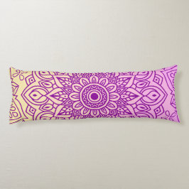 Cojín Patrón elegante de Mandala de gradiente morado