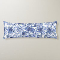 Patrón floral azul acuarela