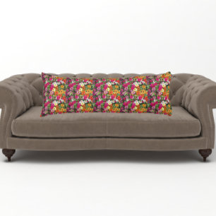 Cojín Patrón floral de jardines de flores de Zinnia