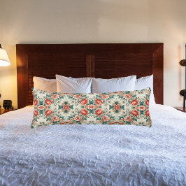 Cojín Patrón floral de la cabaña de campo