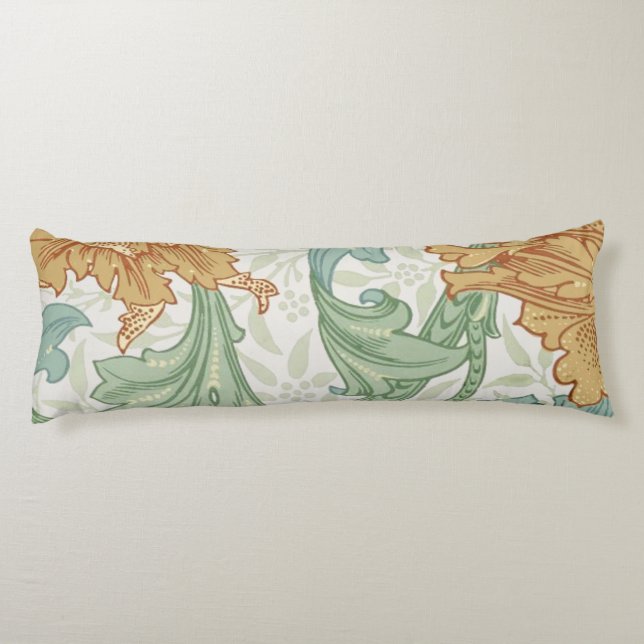 Cojín Patrón floral de un solo stem de William Morris (Reverso)