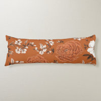 Patrón floral Naranja quemado