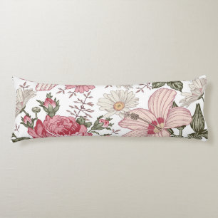 Cojín Patrón floral vintage con rosas