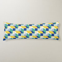 Patrón geométrico abstracto de amarillo verde azul