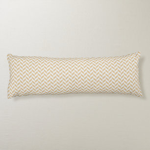 Cojín Patrón geométrico zigzag blanco dorado neutro chic