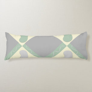 Cojín Patrón gris claro y verde pastel