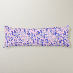 Cojín Patrón hexagonal 01b.Azul. BG rosa