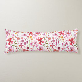 Cojín Patrón moderno de arte floral acuarela