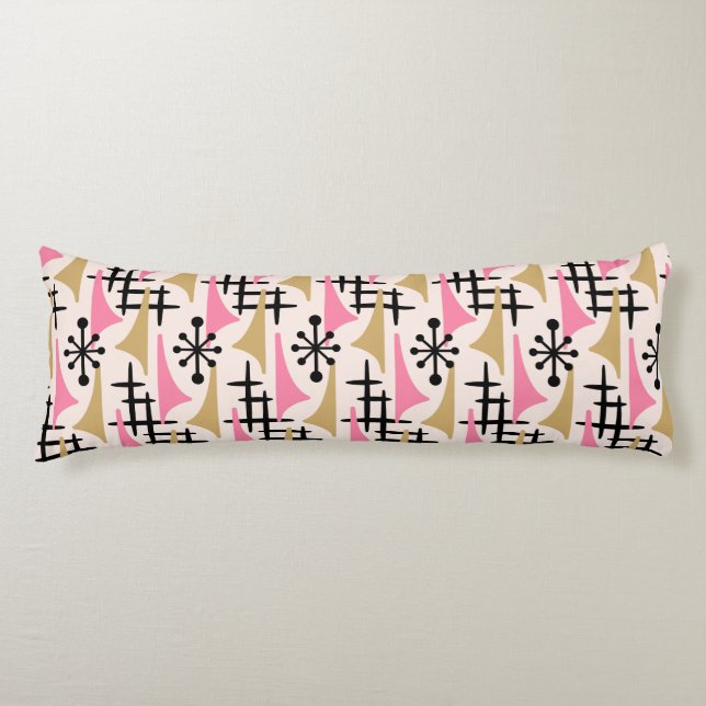 Cojín Patrón moderno de la era atómica de mediados de si (Anverso)