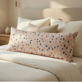 Cojín Patrón Moderno de Terrazzo Suave Neutro