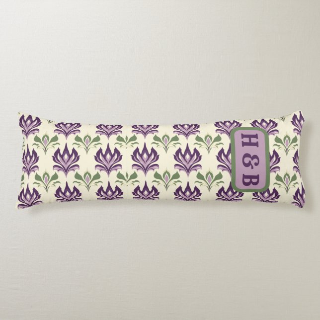 Cojín Patrón motif de Lily Ornamental (Anverso)