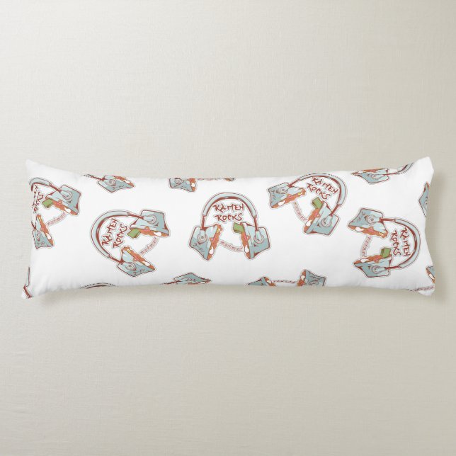 Cojín Patrón musical de fideos de Ramen (Anverso)