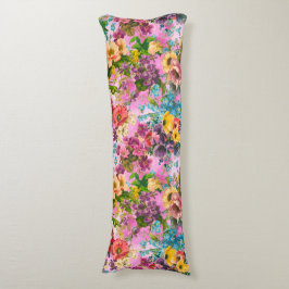 Cojín Patrón púrpura vintage floral rosa