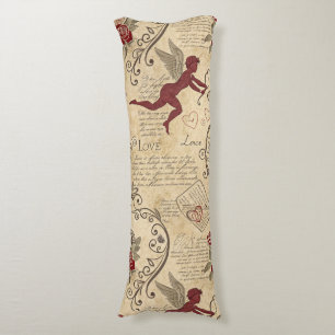 Cojín Patrón romántico de Cupido de Vintage (5)