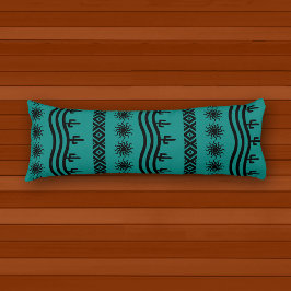 Cojín Patrón Verde azulado de diseño del suroeste