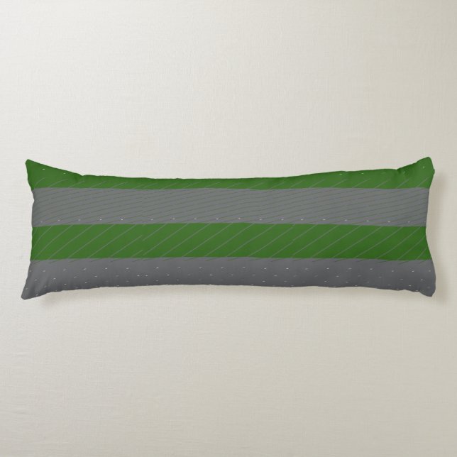 Cojín Patrón verde y gris (Anverso)