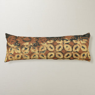 Cojín Patrón vintage de batik indonesio Kawung rústico