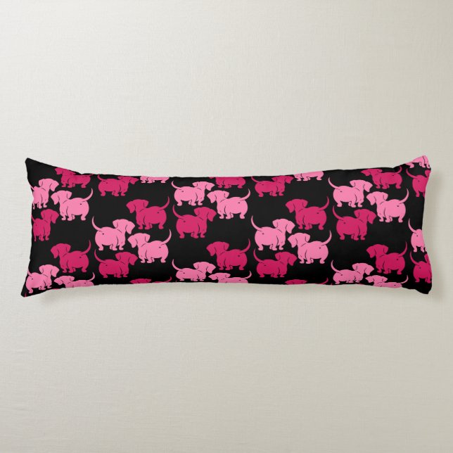 Cojín Patrones de perro de Dachshund alemanes (Anverso)