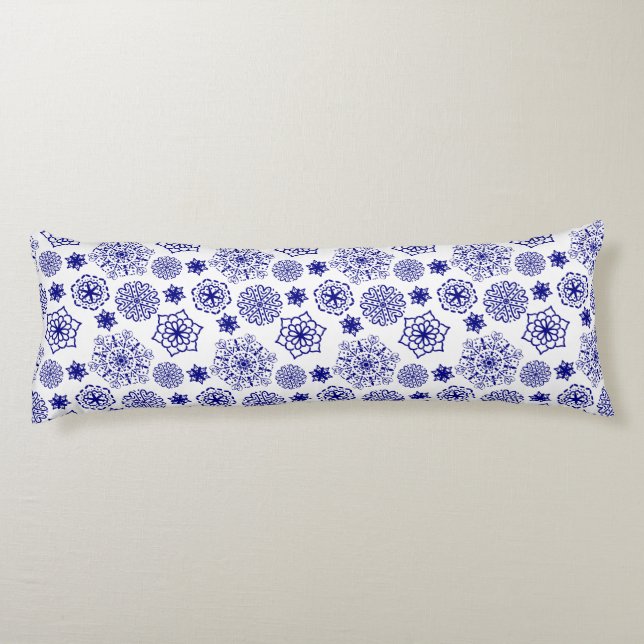 Cojín Patten folclórico azul (Reverso)