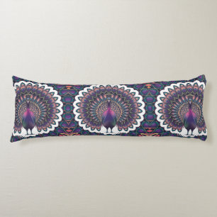 Cojín Peacock cósmico Mandala