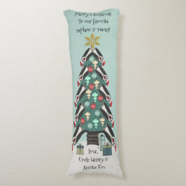Cojín Peculiar pingüinos divertidos árbol de Navidad per