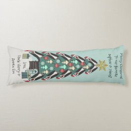 Cojín Peculiar pingüinos divertidos árbol de Navidad per