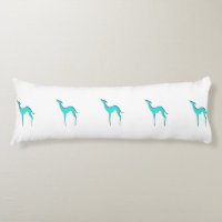 Perro blanco grisáceo Silueta turquesa elegante