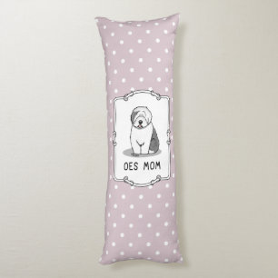 Cojín Perro Cute OES Mamá Sheepdog Inglés Viejo (Gris 1)