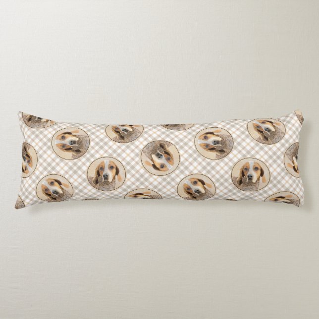 Cojín Perro de pintura de comonhound inglés de Estados U (Anverso)