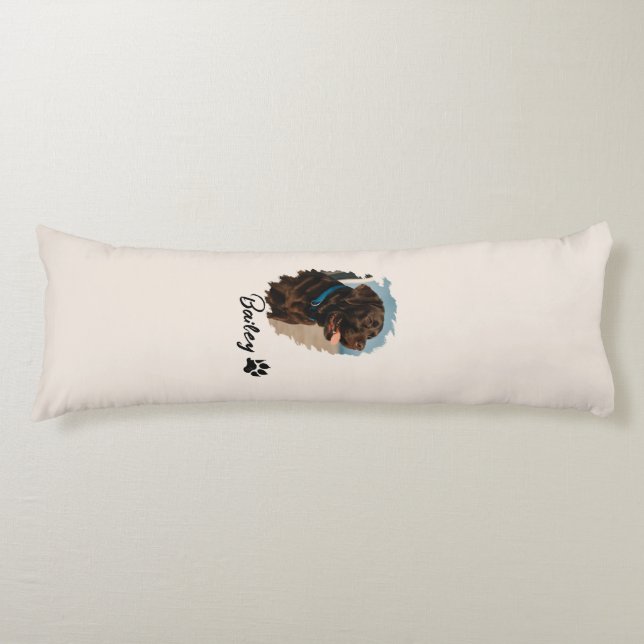 Cojín Perro Labrador de chocolate lindo - Bailey | Regal (Anverso)