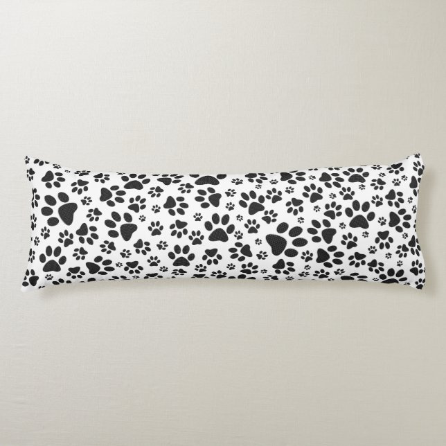 Cojín Perro Paws Black and White Polka Dot (Anverso)