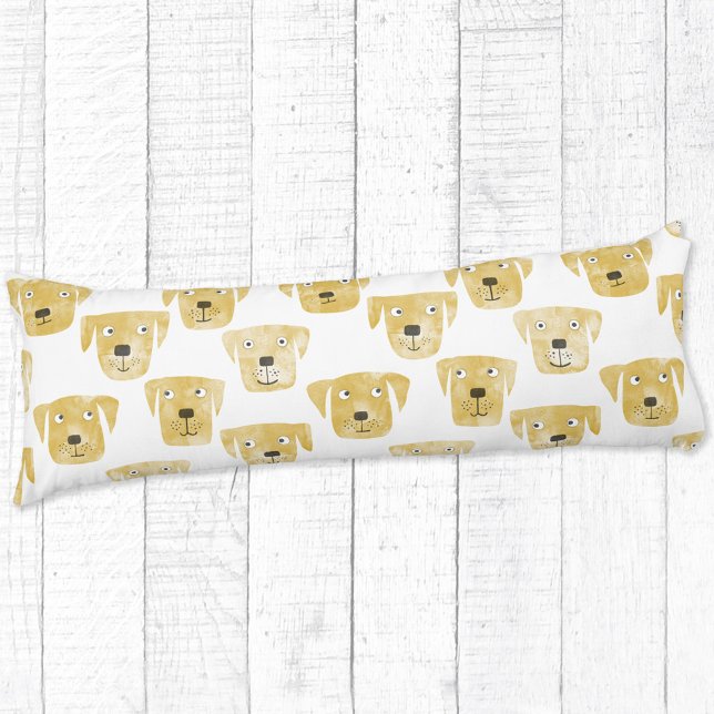 Cojín Perros recuperadores del labrador de oro (Golden labrador retriever dog pattern body pillow)
