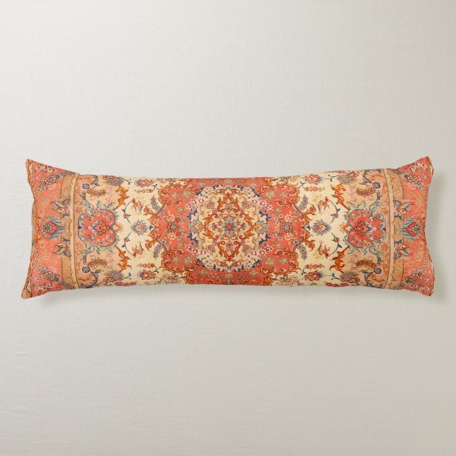 Cojín Persia Tabriz Dusty Tan Red Rubor  (Anverso)