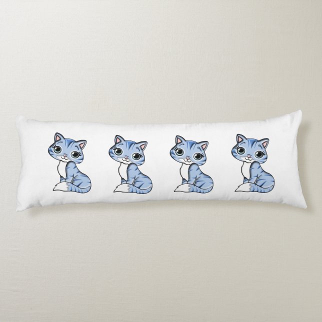 Cojín Personalizado de gato azul (Reverso)