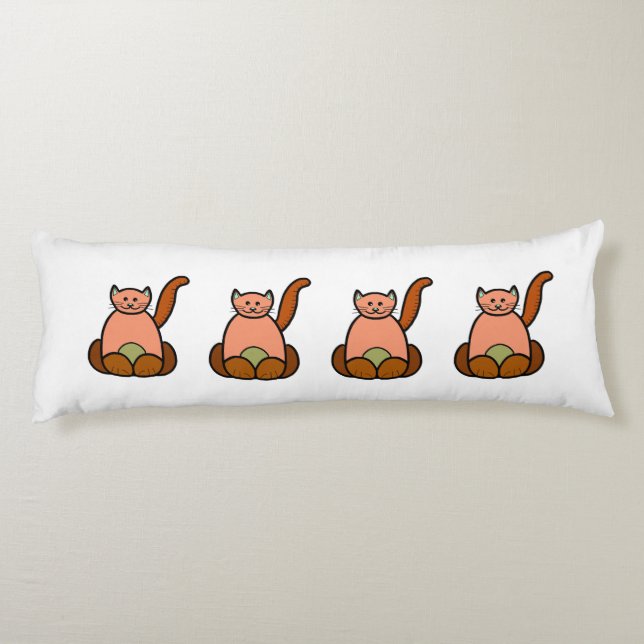 Cojín Personalizado de gato marrón (Reverso)