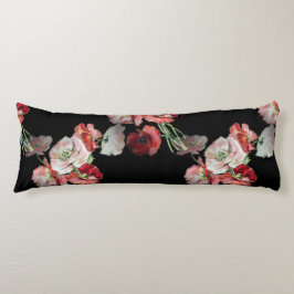 Cojín Personalizado de patrones de opio rosa y rojo