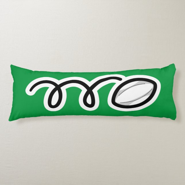 Cojín Personalizado de pelota de rugby lindo nombre pers (Anverso)