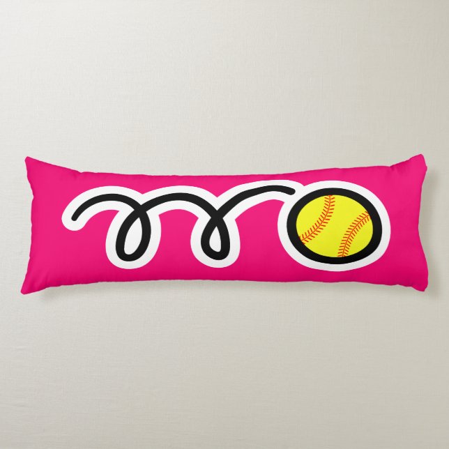 Cojín Personalizado de softball lindo nombre personaliza (Anverso)