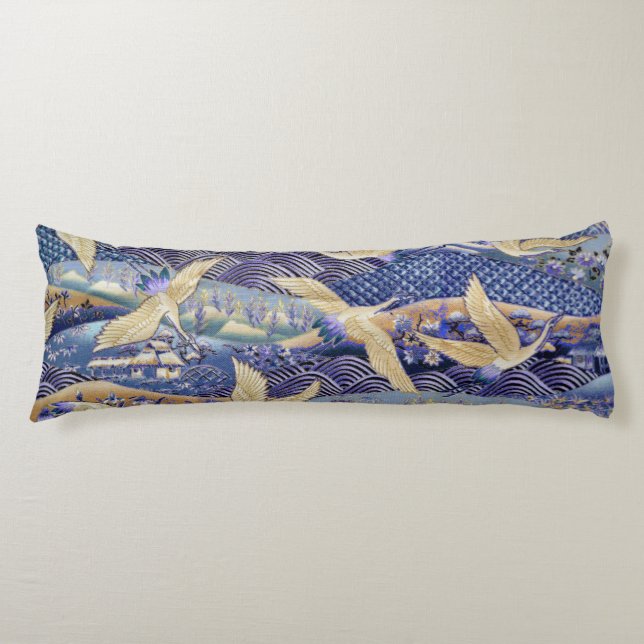 Cojín Personalizado japonés de grúa (Anverso)