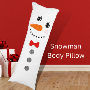 Cojín Personalizado lindo Snowman con Red Bowtie